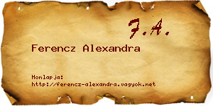 Ferencz Alexandra névjegykártya